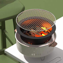 Smokeless Round Grill Charcoal Grill Portable Camping Barbecue Stove