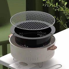 Smokeless Round Grill Charcoal Grill Portable Camping Barbecue Stove