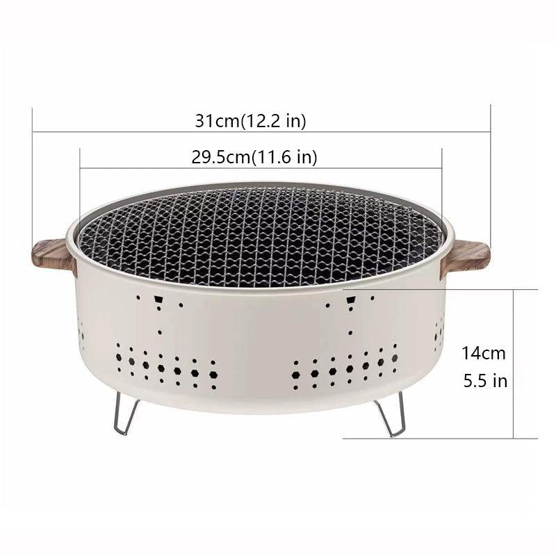 Smokeless Round Grill Charcoal Grill Portable Camping Barbecue Stove