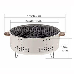 Smokeless Round Grill Charcoal Grill Portable Camping Barbecue Stove