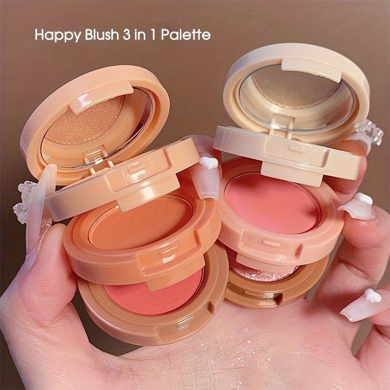 3-Layer Blusher Palette High Gloss Makeup