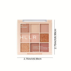 Earth Tone Eyeshadow Palette Glitter Matte Powder Long Lasting Eye Makeup