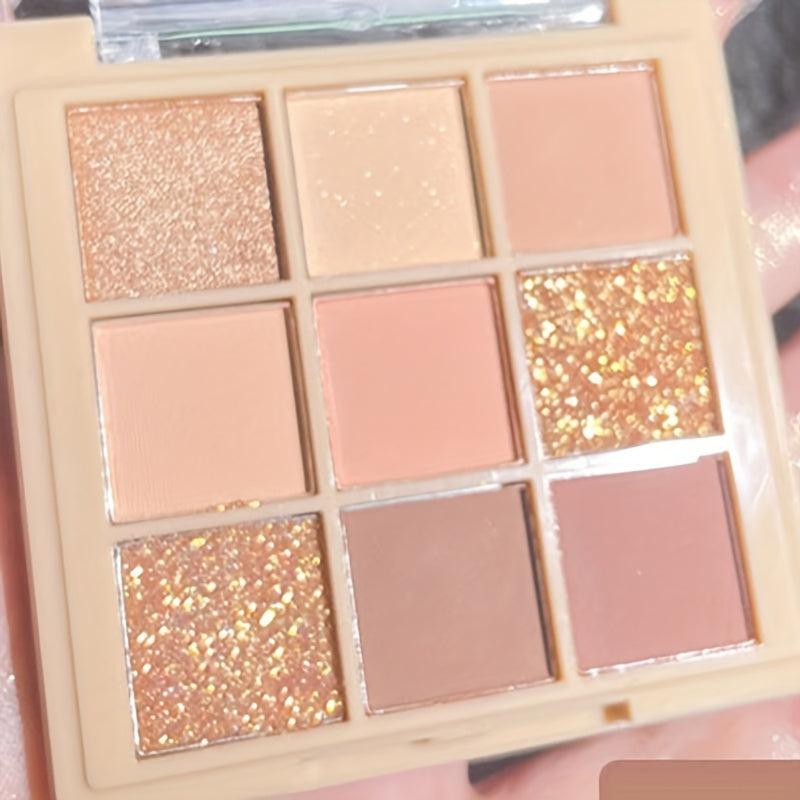 Earth Tone Eyeshadow Palette Glitter Matte Powder Long Lasting Eye Makeup