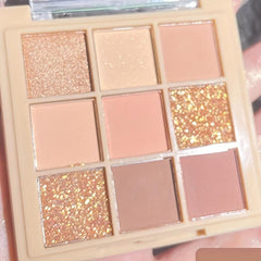 Earth Tone Eyeshadow Palette Glitter Matte Powder Long Lasting Eye Makeup