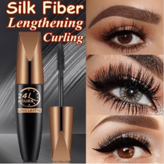 Waterproof Silk Fiber Mascara Long Lasting Slender Thicker Eyelashes