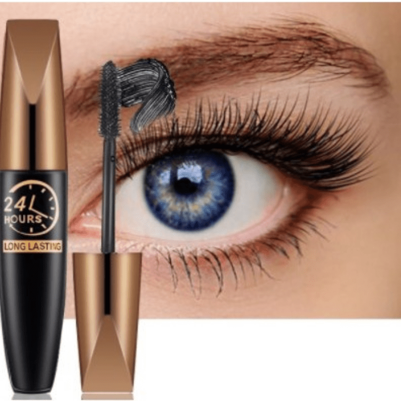 Waterproof Silk Fiber Mascara Long Lasting Slender Thicker Eyelashes