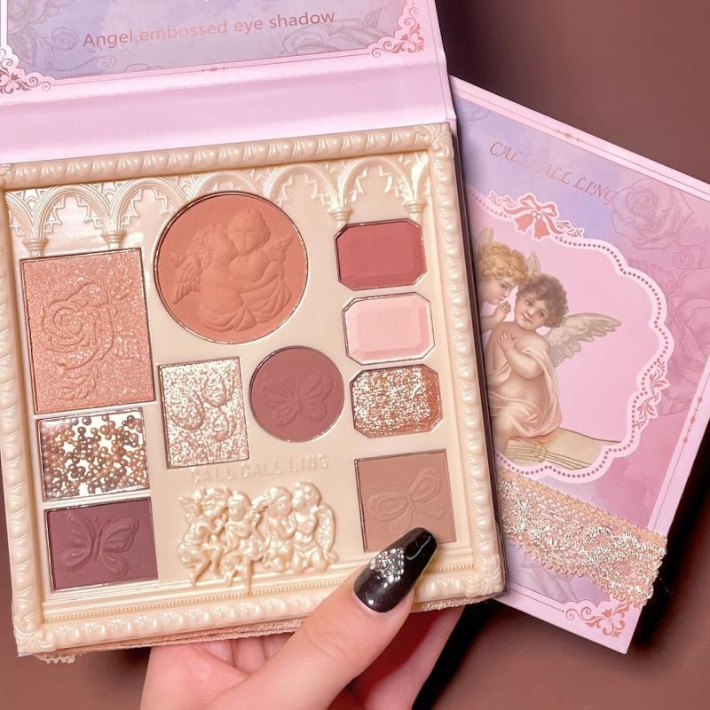 Anime Eyeshadow Palette Shimmer Glitter Blush Highlighter
