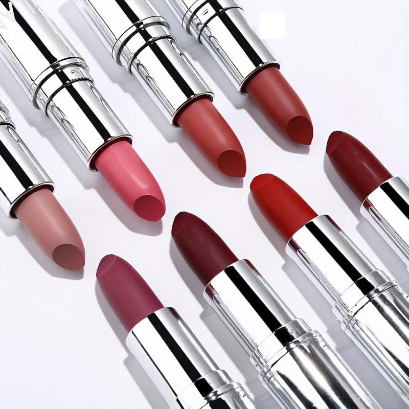 Moisturizing Matte Lipstick Waterproof Velvet Finish Long Lasting