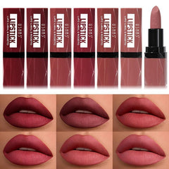 12 Colors Ice Nude Matte Lipstick Lip Balm Waterproof Long Lasting