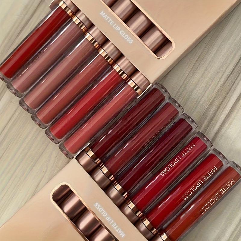Matte Lip Glaze Set, Waterproof, Non Stick Cup Lipstick