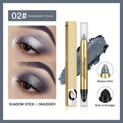 6 Color Pearly Earth Tone Eyeshadow Stick Double Headed Pen