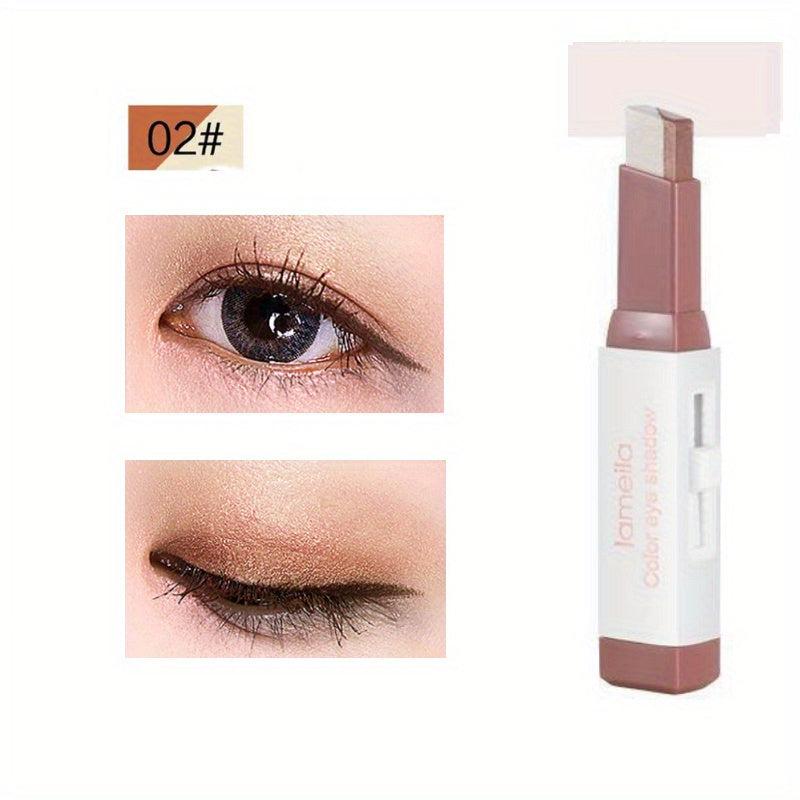 Long Lasting Two Tone Gradient Eyeshadow Stick for Women Waterproof