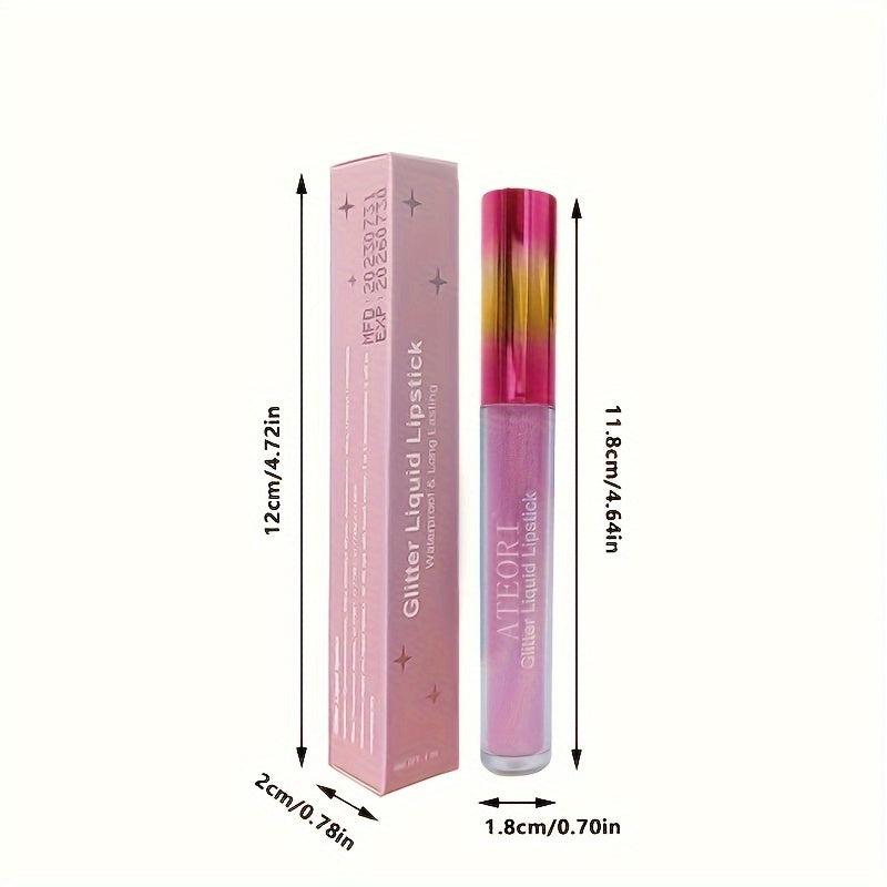 15-Piece Matte & Glitter Lip Set - Dark Red, Pink, Purple Sparkle Shades