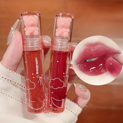 Little Bear Lip Glaze Gloss Jelly Lips Sparkling Light Dew Long Lasting