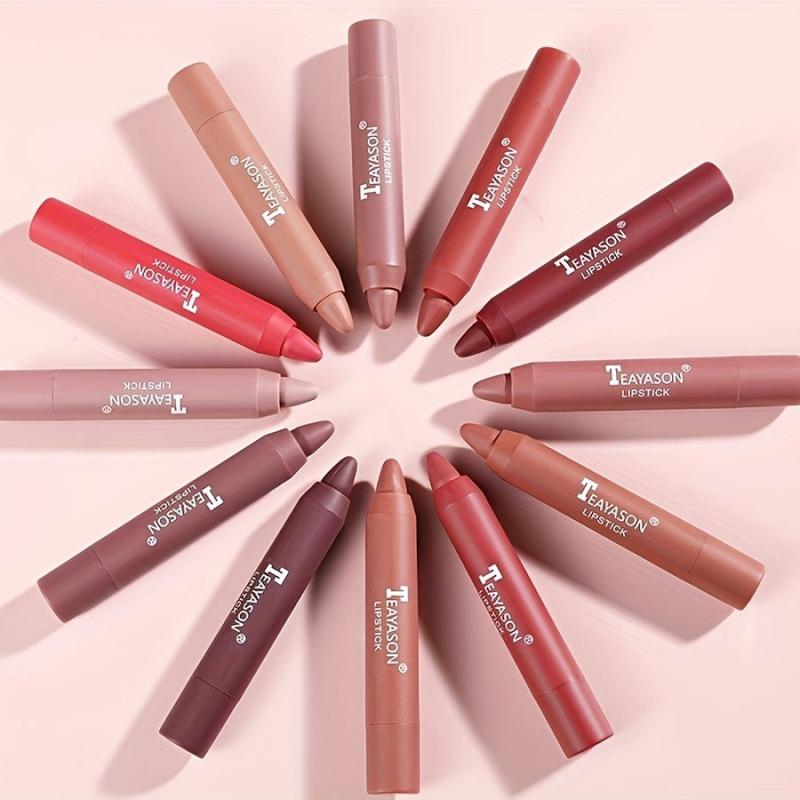 12-Piece Matte Lipstick Set with Long-Lasting Velvet Lip Liners & Primer