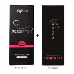 12 Colors Matte Lip Liner Pencil Set Waterproof Long Lasting Velvet Lip Liners