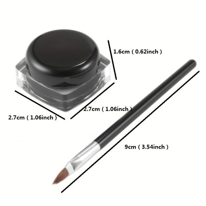 Waterproof Eyeliner Gel Cream with Brush Smudge Proof Makeup