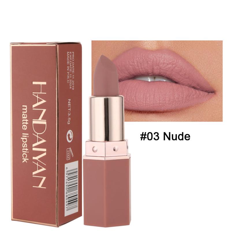 6 Colors Creamy Matte Lipsticks Waterproof Long Lasting Makeup