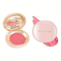 Waterproof 2-in-1 Cream Blush with Mirror for Cheeks Eyes Lips