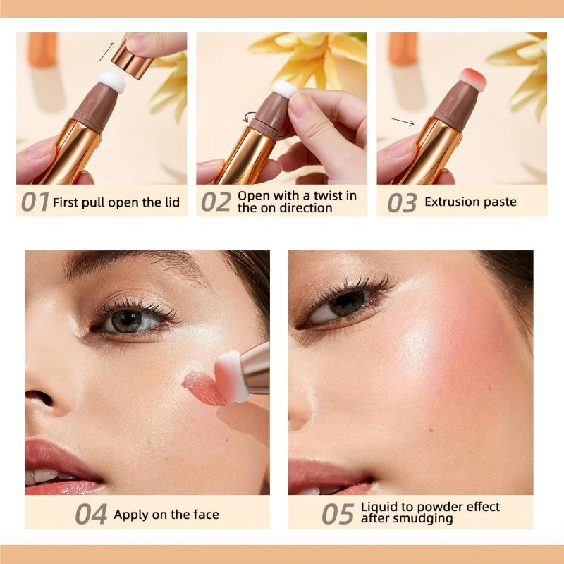 3-in-1 Contour Highlight Blush Stick Long Lasting Waterproof