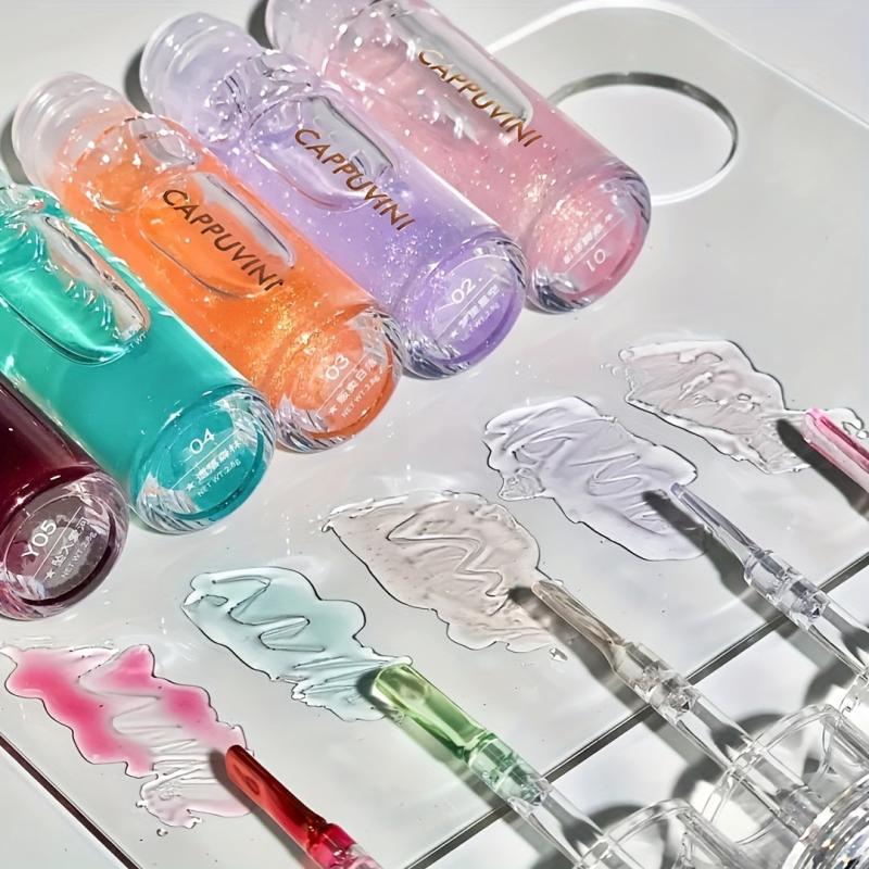 Jelly Lip Gloss Clear Moisturizing Lipstick Glitter Lip Tint
