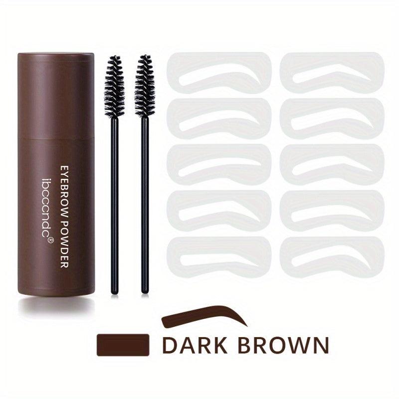 Eyebrow Shaping Kit with Powder, Brush, Stencil - Long Lasting Enhancers