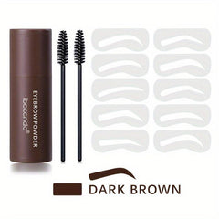 Eyebrow Shaping Kit with Powder, Brush, Stencil - Long Lasting Enhancers