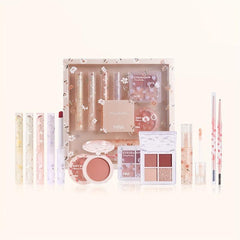 8pcs Flower Makeup Set: Lip Gloss, Lipstick, Blush, Eyeliner, Eyeshadow