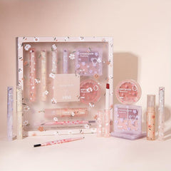 8pcs Flower Makeup Set: Lip Gloss, Lipstick, Blush, Eyeliner, Eyeshadow