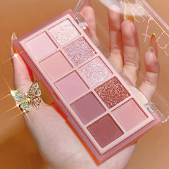 10 Colors Eyeshadow Palette Matte Shimmer Eye Makeup Long Lasting