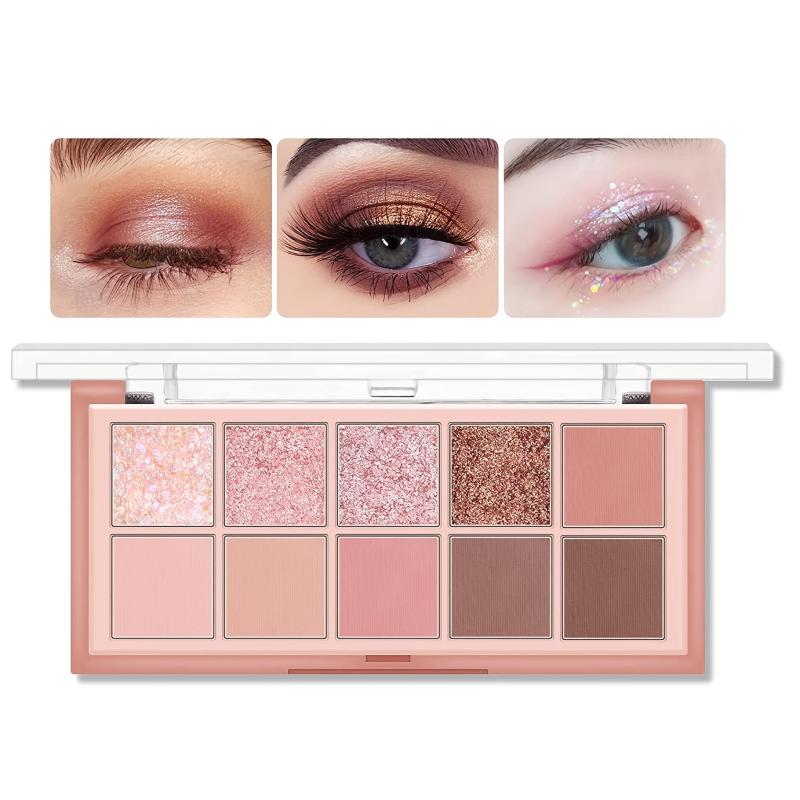 10 Colors Eyeshadow Palette Matte Shimmer Eye Makeup Long Lasting