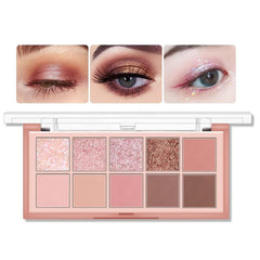 10 Colors Eyeshadow Palette Matte Shimmer Eye Makeup Long Lasting