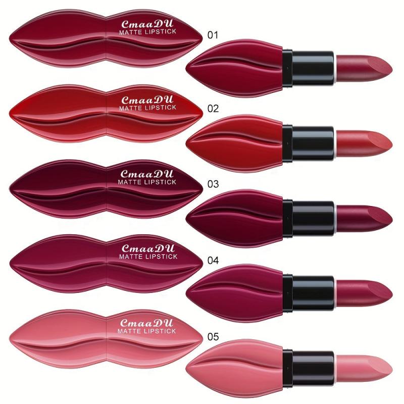 CmaaDu 10 Matte Lipstick Waterproof Lip Gloss for Colored Lip Makeup