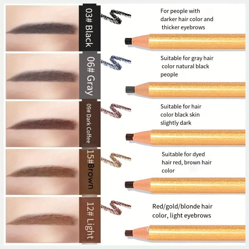 Golden Waterproof Eyebrow Pencil Smudge Proof 5 Colors