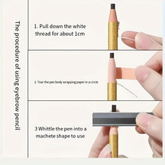 Drawstrings Eyebrow Pencil Laser Golden Packing