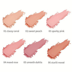 Matte Pink Cheek Blush Long Lasting Powder Makeup