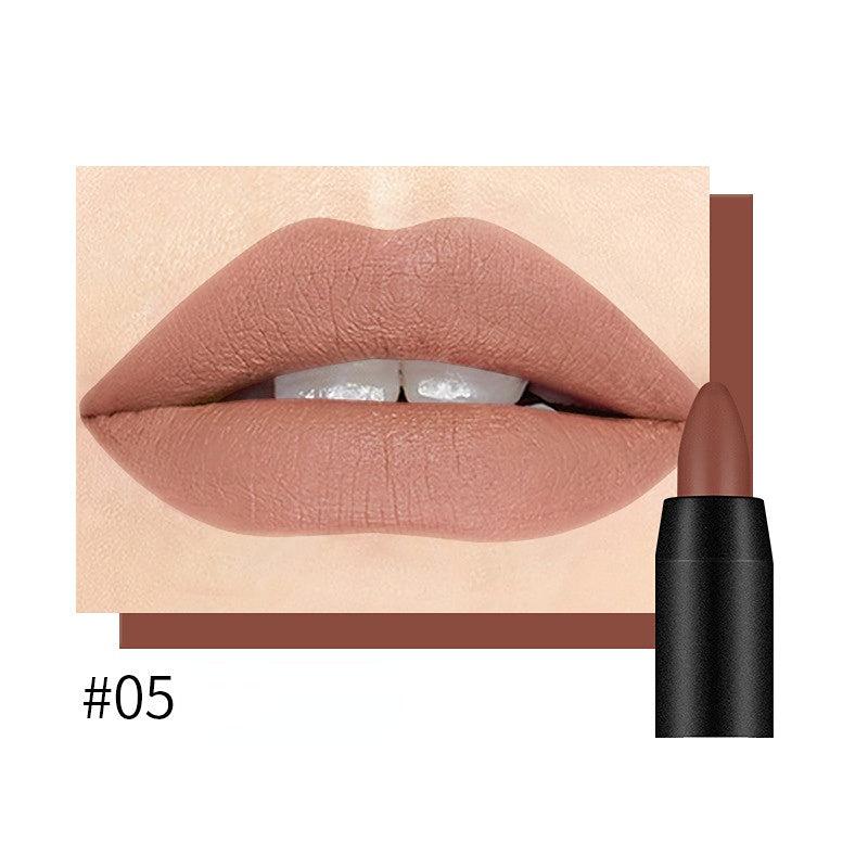 Nude Beige Matte Lipstick & Chestnut Brown Lip Liner Set