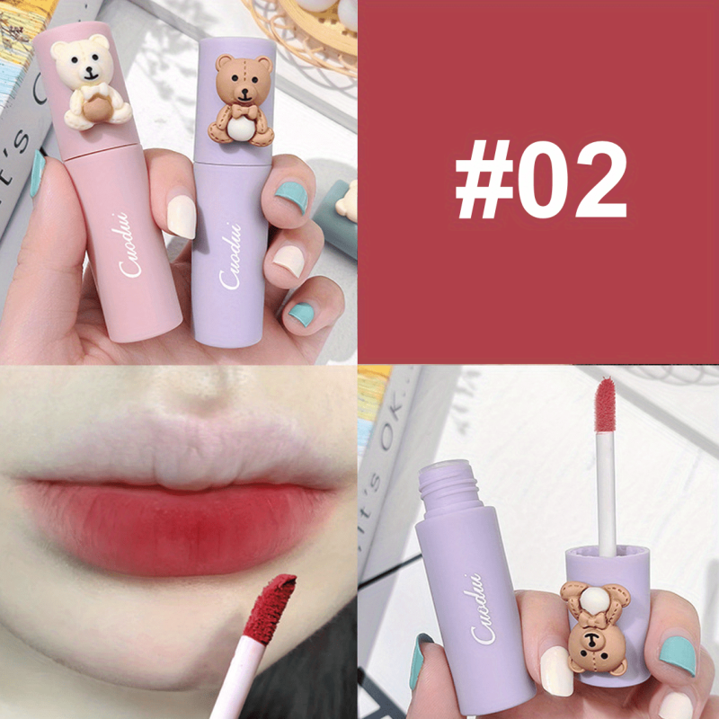 Bear Packed Velvet Matte Lipstick Blush Soft Matte Waterproof Lip Gloss