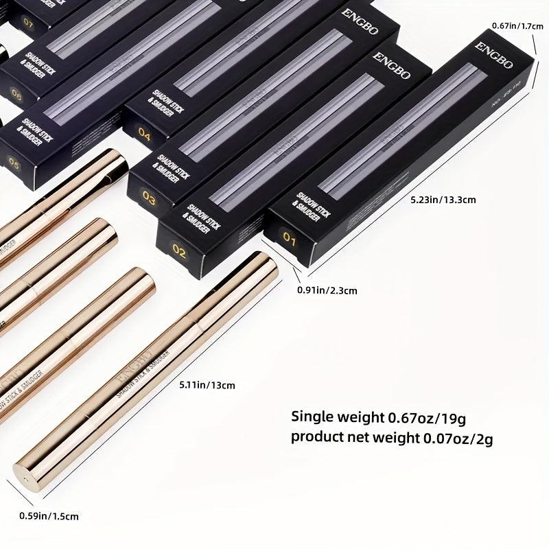 Long Lasting Matte & Shimmer Eyeshadow Pencil With Sponge Head