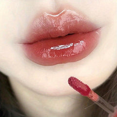 Hexagonal Lip Glaze Plumping Lip Gloss in Brown & Red Stains