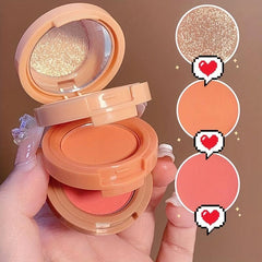 3-in-1 Blush Palette for Contouring, Brightening, and Radiant Blush