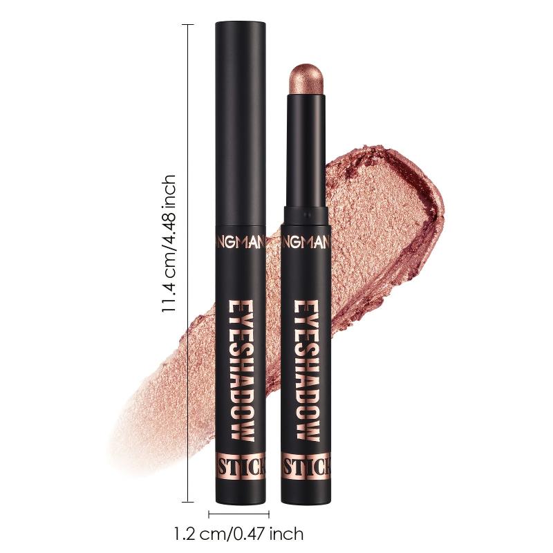 Waterproof Eyeshadow Sticks Set: Shimmer & Matte Neutral Brown Pencil Crayons
