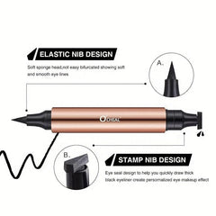 1pc 5 08cm Eyeliner Stamp Pencil Waterproof Double-ended Liquid Eye Liner Pen