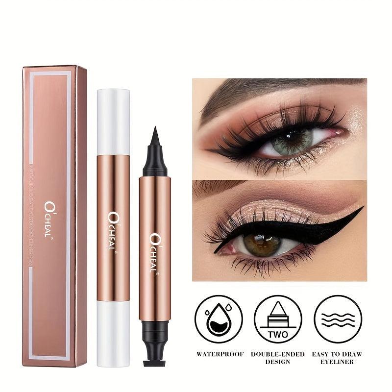 1pc 5 08cm Eyeliner Stamp Pencil Waterproof Double-ended Liquid Eye Liner Pen