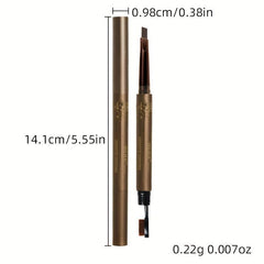 Dual-Ended Waterproof Eyebrow Pencil & Powder for Long-Lasting Results