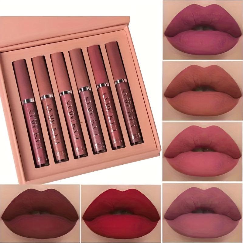 6 Pcs Waterproof Lipstick Set Long Lasting Moisture for Women