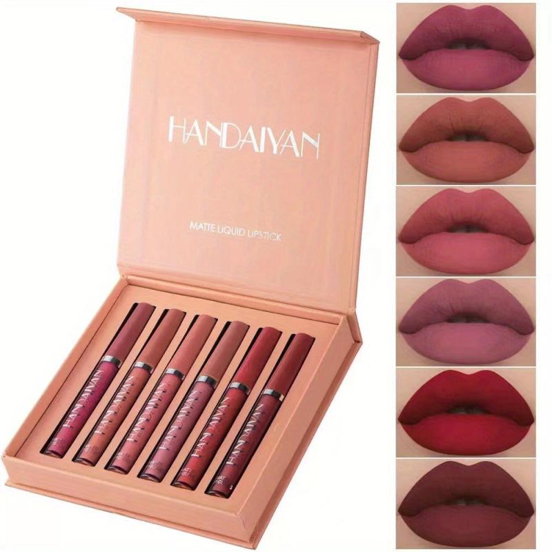 6 Pcs Waterproof Lipstick Set Long Lasting Moisture for Women