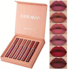 6 Pcs Waterproof Lipstick Set Long Lasting Moisture for Women