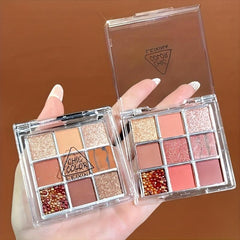 9 Colors Glitter Eyeshadow Palette for Daily Makeup