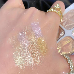 8 colors Diamond Shimmer Highlighter Palette - Face and Body Blend and Bronze